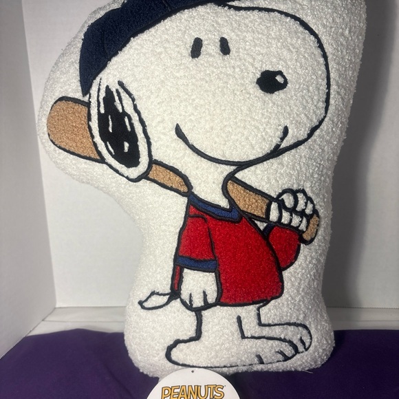 Peanuts Snoopy Baseball Pillow - Red, White, and Blue - Picture 2 of 6